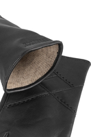 Vivisence Damen Winter Lederhandschuhe Weiches Echtleder Wollfutter Für Wärme, Schwarz