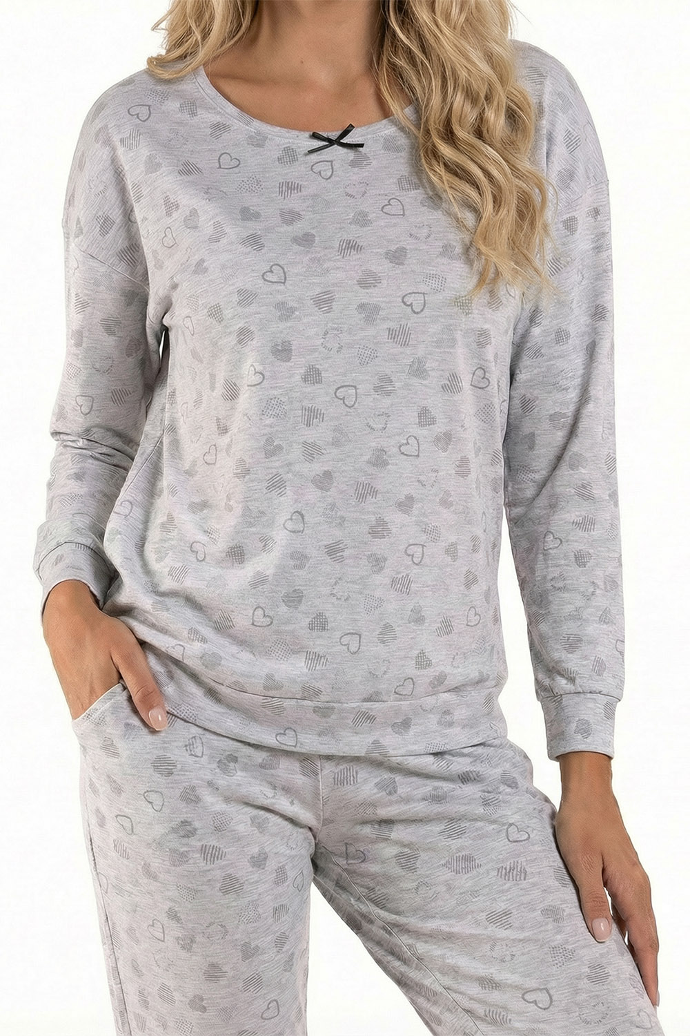 Vivisence Two-piece women's pyjama set 2023, Grey