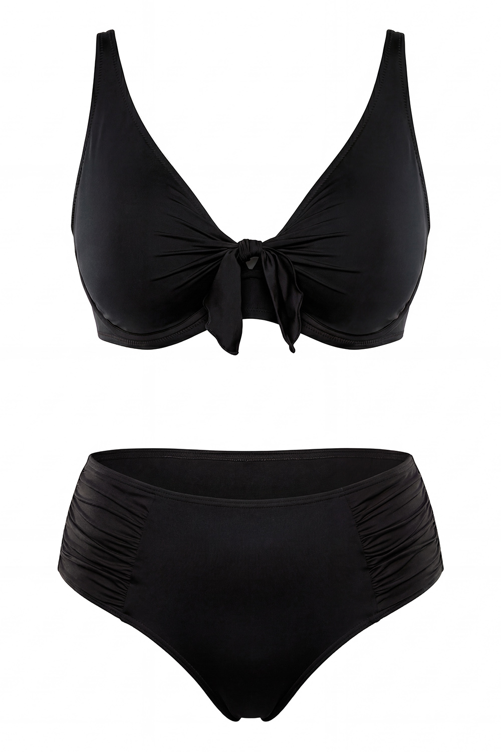 Vivisence Femme Maillot de Bain Deux Pièces Bretelles Réglables 3202, noir