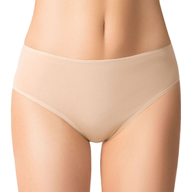 Vivisence Damen Slip Unterhosen Glatt Unterwäsche Ganztägiger Komfort 4002, beige