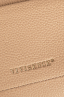 Vivisence Women's Crossbody Zipper Pocket Wide Adjustable Strap, beige