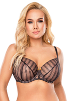 Vivisence stunning embroidered non padded bra 1053, black