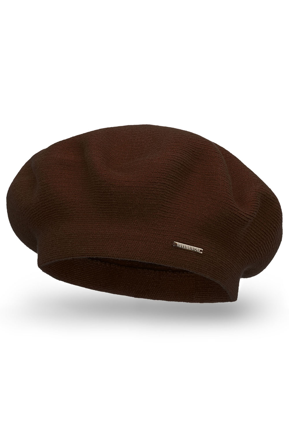 VIVISENCE Damen Baskenmütze Warm und Gemütlich Kälteschutz und Komfort 7005, braun