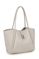 Vivisence Damen Schultertasche Mit Magnetklappe Und Kosmetiktasche Für Den Alltag, ecru
