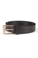 Vivisence Women's Belt Leather with Animal Pattern Perfect For Daily Wear P0002, black