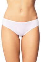 Vivisence Dame Brazilian Slip Ausgeschnitten Unterhose Klassisch Musterlos 4018, weiß