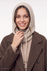 Headwear hood, Beige