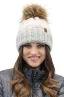 Vivisence Damen Bommelmütze Winter Fleecefutter Bommel Perfekte Passform 70101, hellgrau
