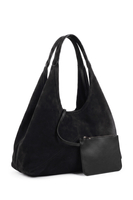 Vivisence sac à bandoulière suédine polyester femme pratique, noir