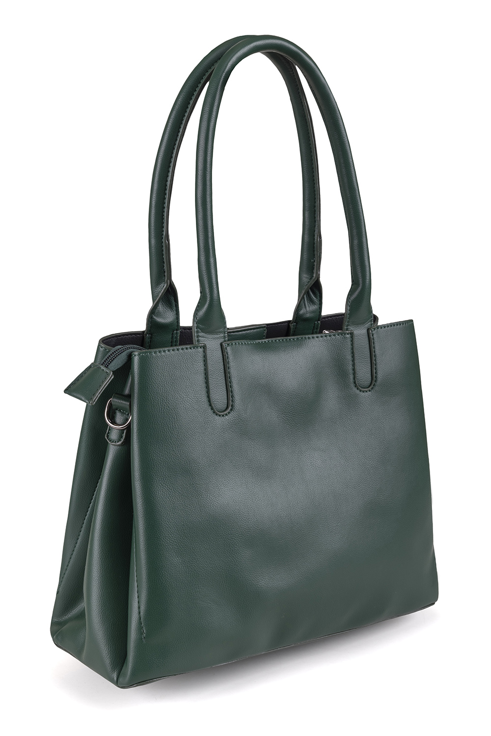 Vivisence Women's Tote Bag Triple Compartment Magnetic Closure, green