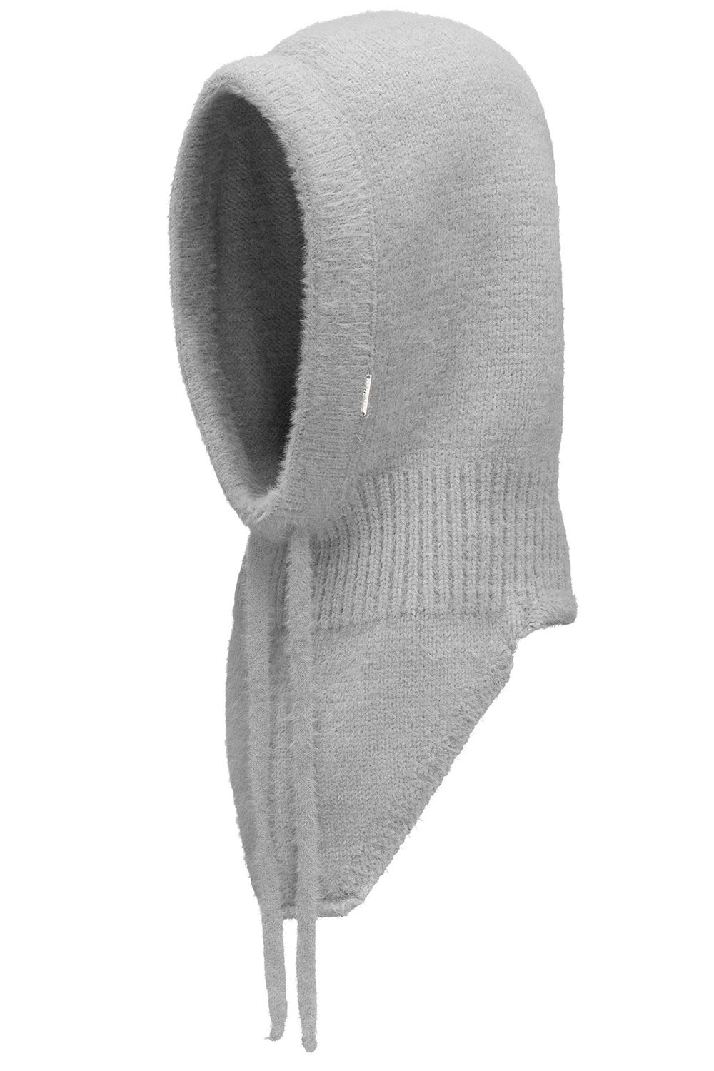 Vivisence Winter Hooded Scarf Balaclava Combo Knitted Yarn Warm Style, light grey