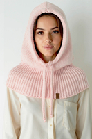 Vivisence Damen Schalkapuze Weiche Merinowolle Mit Kordelzug Wärmt Im Alltag, Pink