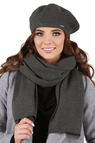 Vivisence Women's Beret Warm And Cozy Protection Against Cold 7005, dark grey