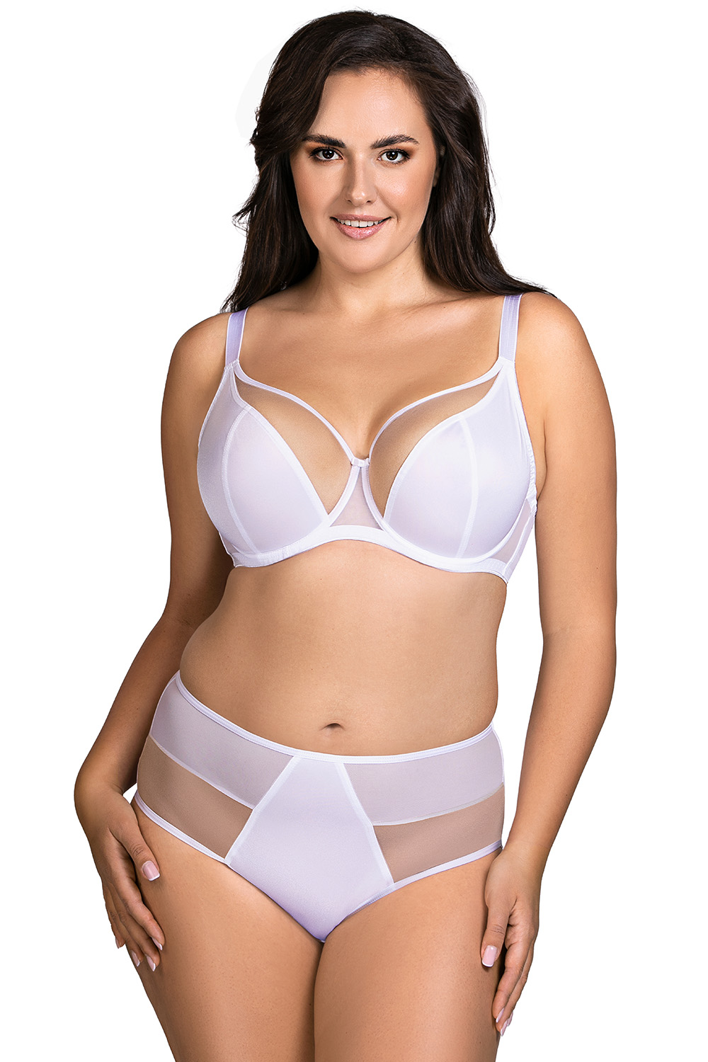 Vivisence Damen Slip Mit Klassischem Schnitt Eleganter Slip Zarte Spitze Weiches Beiges Netz Baumwollzwickel Und Elastische Kanten Für Höchsten Komfort,