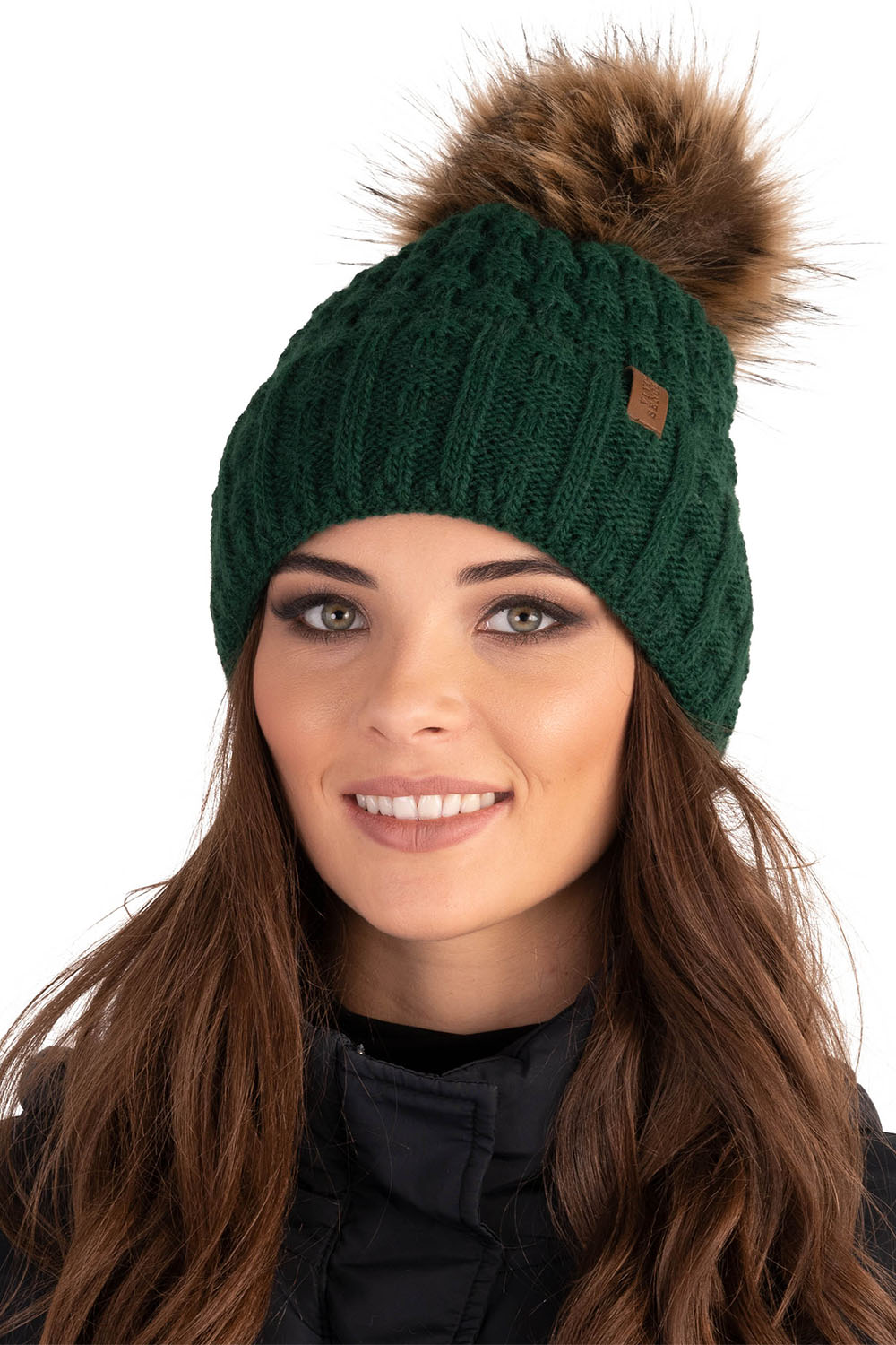 Vivisence Damen Winter Set Mütze Schal Fäustlinge Fleecefutter Gegen Kälte, grün