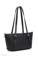 Vivisence Umhängetasche Damen Polyurethan Alltag Handtasche, schwarz
