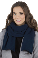 Vivisence Béret Et Écharpe Femme Pour L'automne et L'hiver En Laine Et Acrylique Ensemble Chic Pour L'Hiver Accessoire Mode Durable Pour Cadeau Parfait Confort Et Élégance 7005Kmpl, bleu foncé