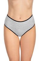 Black elastic: grey 5-pack