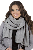 Vivisence Écharpe Femme Hiver Chaude Et Confortable Pour Les Journées Froides 7101, gris clair