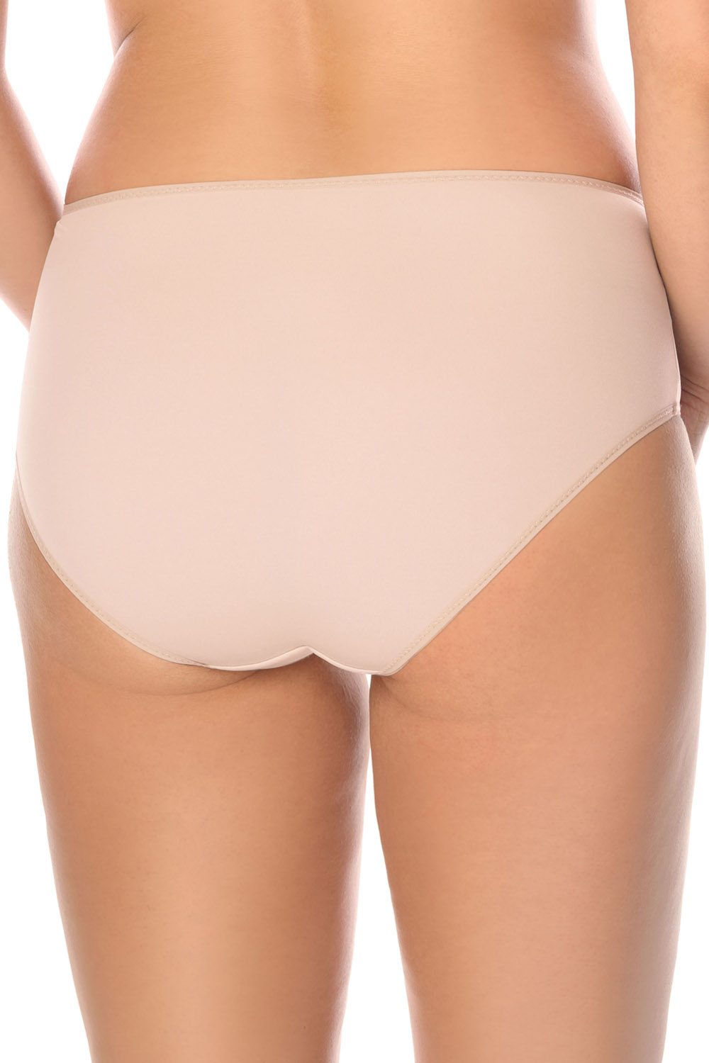 Vivisence Cullote Slip Classique Taille Haute En Microfibre Et Dentelle Confortable Élégant Avec Inserts Délicats Parfait Pour Un Ensemble Et Raffiné 1004W, beige