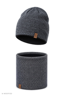 Sets Sets hat + loop scarf, Grey