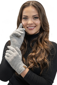 Vivisence Gants Femme Hiver Doux Et Chauds Idéals Pour Temps Froid 7014, beige mélange
