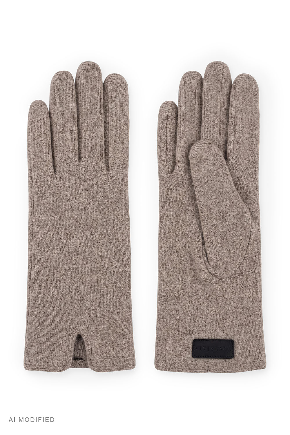 Vivisence Gants laine femme, tricot doux, gant hiver chaud, confort thermiq, beige