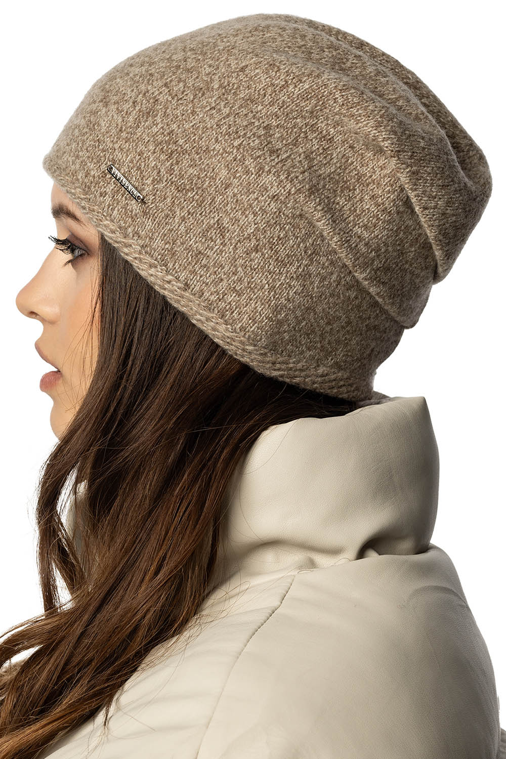Vivisence Damen Mütze Winter Warmem Wollgarn Klassische Herbst Wintermütze 7087, beige Melange