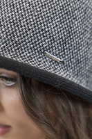 Vivisence Chapeau Femme Hiver Classique En Fil Chaud Idéal Pour Offrir 7044, pied-de-poule noir