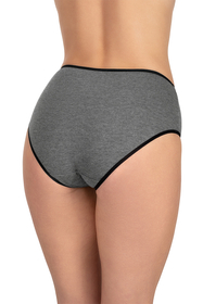 Vivisence Woman Briefs Cotton Smooth High Waist Underwear 4017 5-Pack, Black elastic: mix2 5-pack