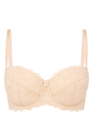 Vivisence BH mit Bügel Spitze Geblümt Eleganter BH für jeden Tag 1073, Beige