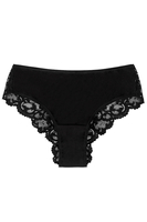 Vivisence Culotte Femme Dentelle Et Maille Souple Confort Au Quotidien, noir