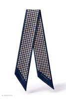 bleu marine/beige/chevron