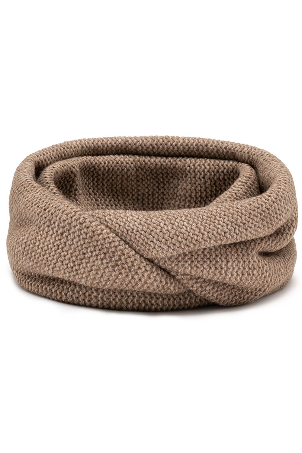 Vivisence Knitted Loop Scarf Double Folded Warm Ideal For Winter 7103, beige