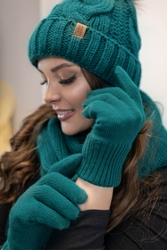 Vivisence Gants Femme Hiver Doux Et Chauds Idéals Pour Temps Froid 7014, turquoise foncé