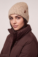 Vivisence women's winter set hat scarf gloves warm, carmel