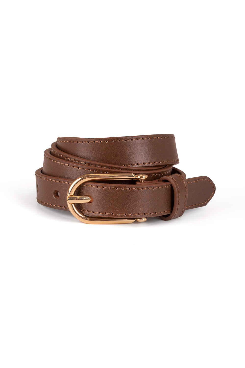 Vivisence Ceinture Femme Boucle Arrondie Ajustement Précis Confort P0007, marron