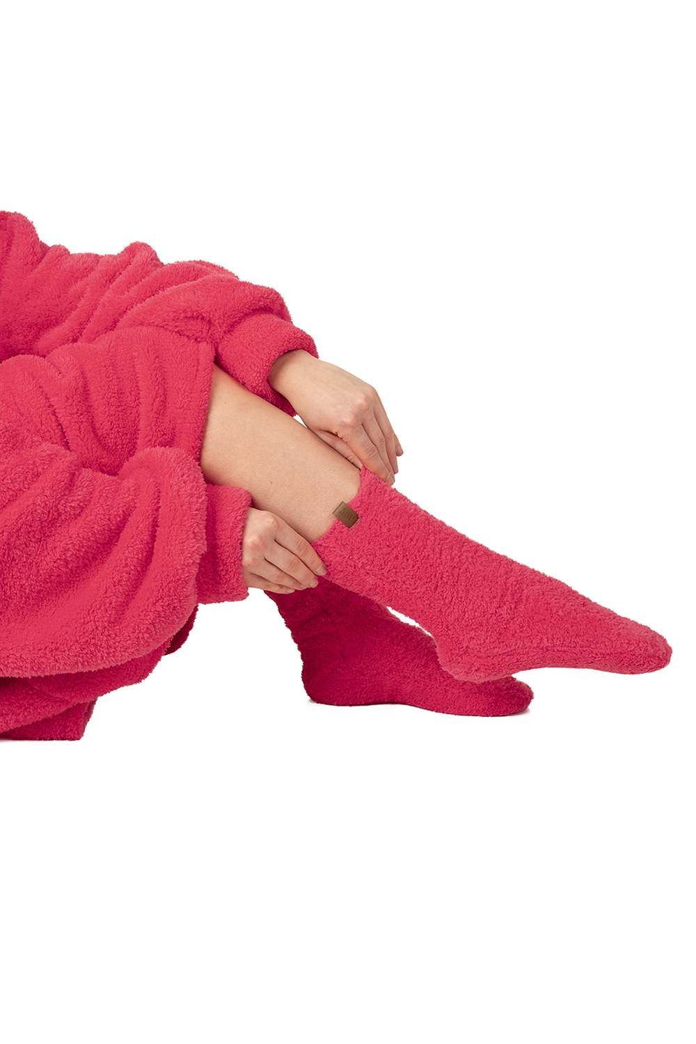 Vivisence Damen Kuschelsocken Warm Flauschig Weich Für Winter Zuhause 8302, Himbeerfarbe