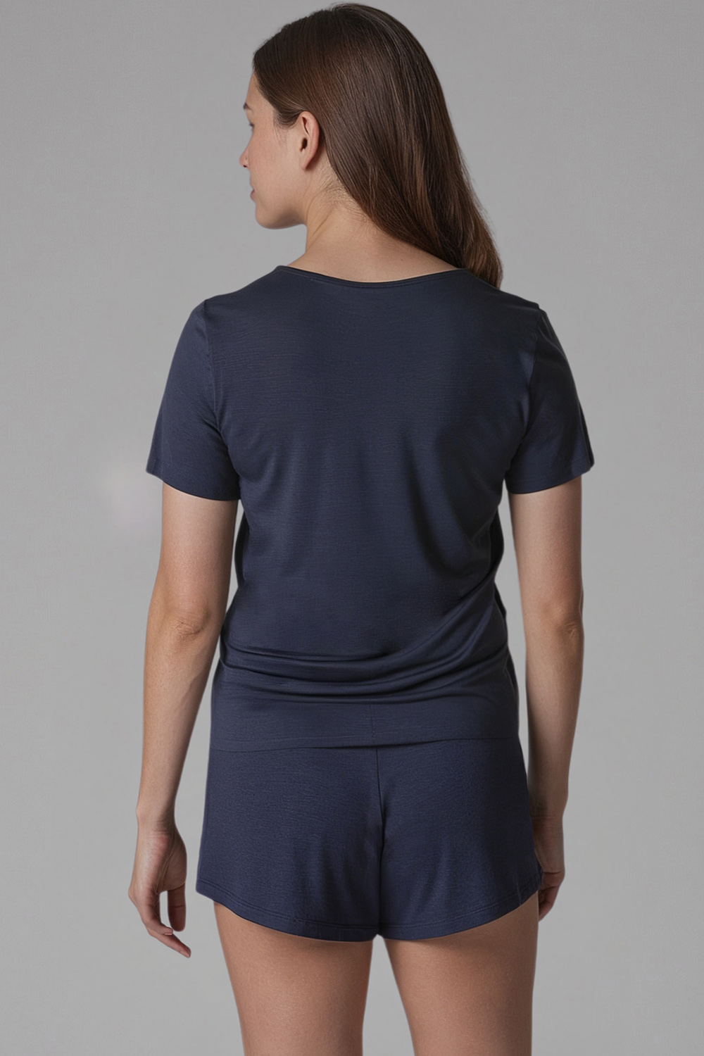 Vivisence Women's Pyjama Set Viscose Short Sleeve Elastic Waistband 2042, 