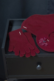 Vivisence Gants Femme Hiver Doux Et Chauds Pour Temps Froid 7202, bordeaux