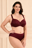 Vivisence Soft Bra Adjustable Straps Raises and Rounds the Breasts 1085, burgundy