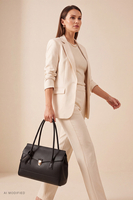 Vivisence Umhängetasche Damen Polyurethan Schultertasche Alltag Arbeit, schwarz