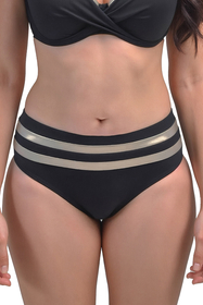 Vivisence culotte bikini slip de bain bas de maillot de bain 3222M, noir-or