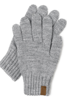 Vivisence Damen Winter Handschuhe Weichem und Warme Ideal für Kaltes Wetter 7014, hellgrau