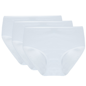 Vivisence women's smooth high waist briefs  4001, white