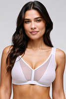 Vivisence Soutien Gorge Sans Armatures Femme Bretelles Rembourrées Maintien, blanc