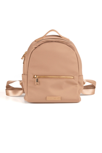 Vivisence Women's Backpack Small Size Zipped Pockets Ideal For Daily Use, beige