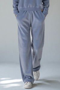 Vivisence Pantalon De Survêtement Femme Coton Ceinture Élastique 9105, azuré