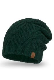 Vivisence Damen Strickmütze Lammwolle Warm Perfekter Sitz Im Winter, Grün