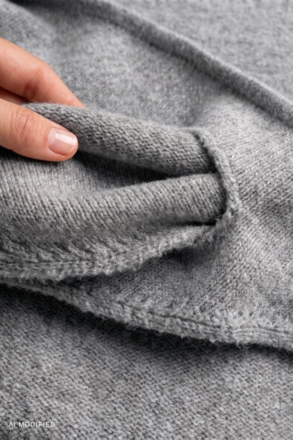 Vivisence Damen Dreiecksschal aus Strick für einfaches Styling, grau